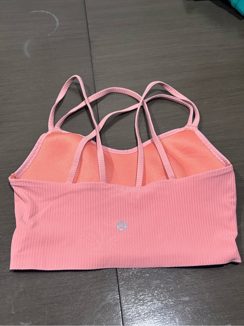 lululemon athletica Pink Strappy Ribbed Sports Bra